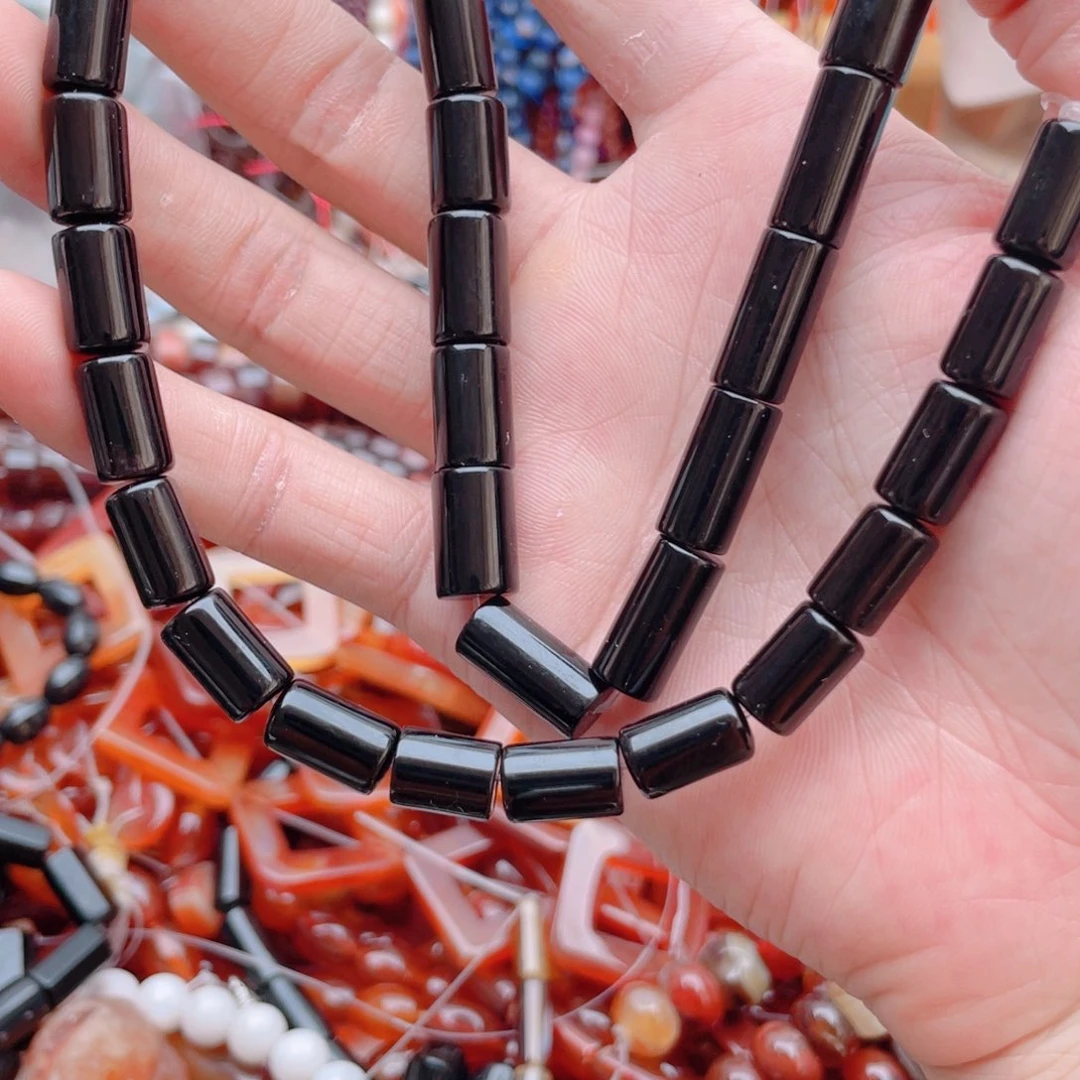 合金玛瑙/玉髓珠宝奇石黑玛瑙1条卡8