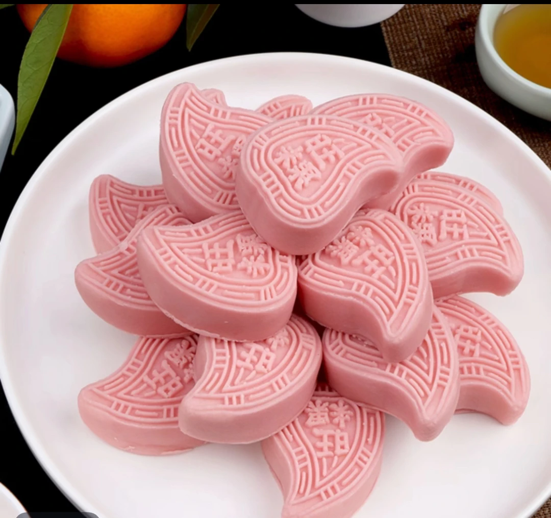 潮汕特产鹏发绿豆馅红桃粿潮汕食品糯米果潮汕红桃粿潮汕桃粿糕点