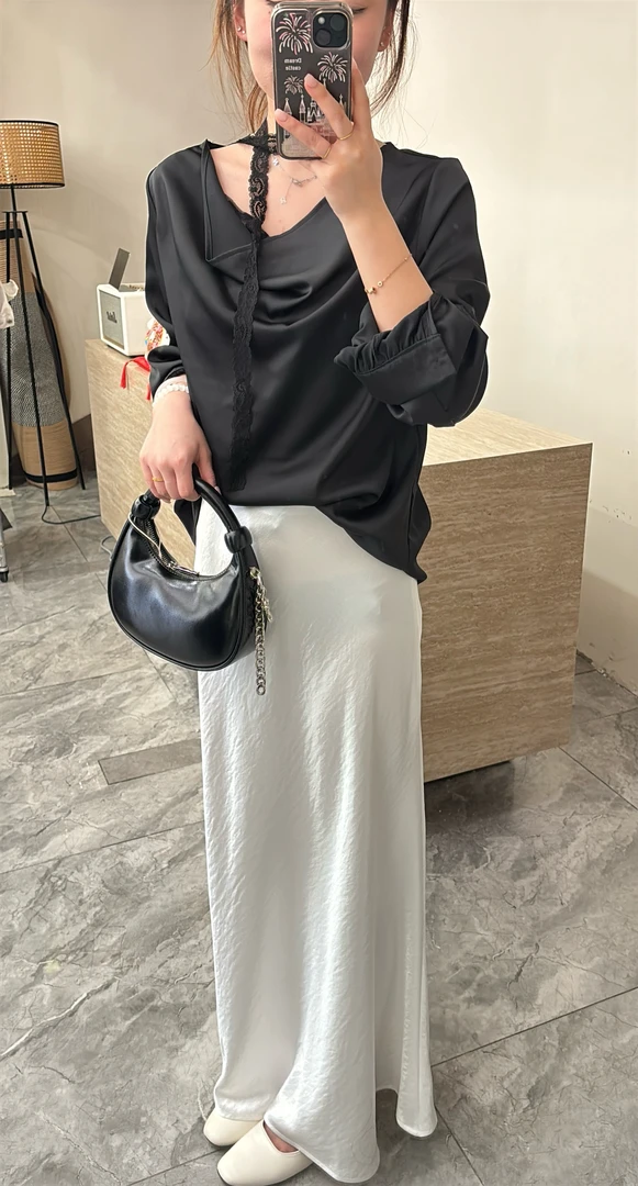 气质女王醋酸衬衫