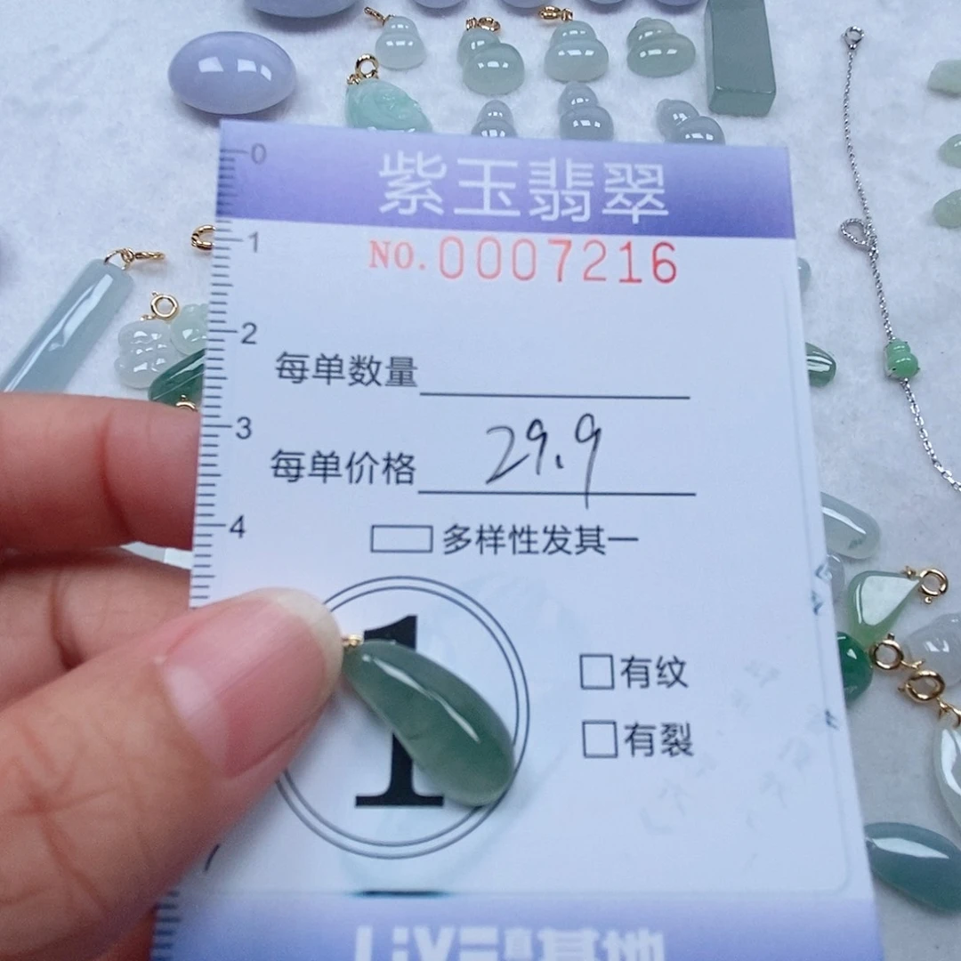 翡翠未镶嵌颈饰冰透随行