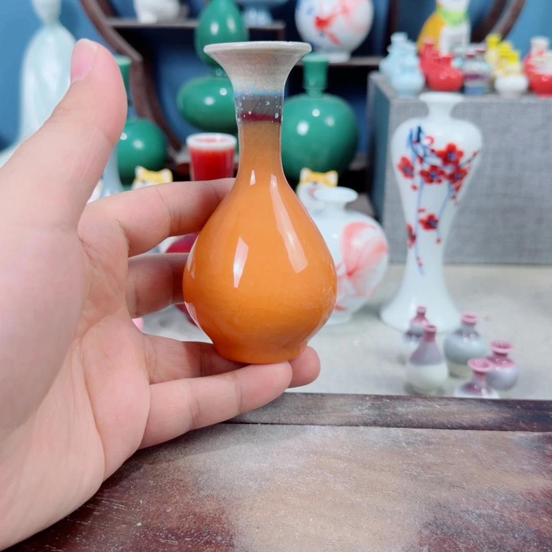 陶瓷手工小花器摆件
