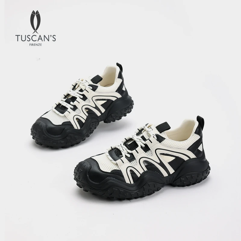 TUSCAN'S通勤百搭女款老爹鞋丑萌透气厚底运动鞋登山鞋时代双鱼