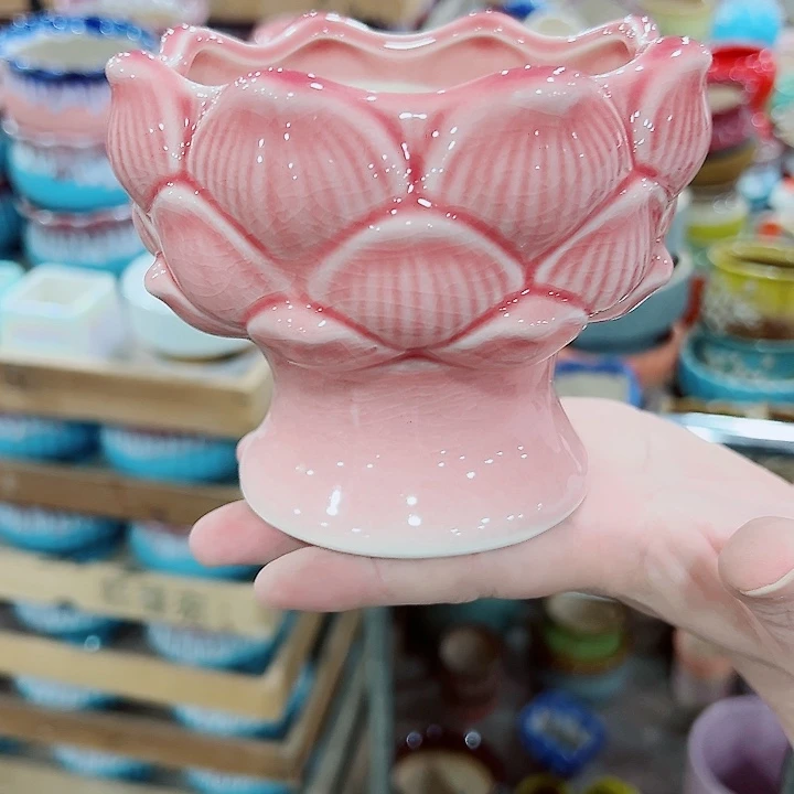 有孔，凑单福利满10元发货陶瓷多肉花盆！