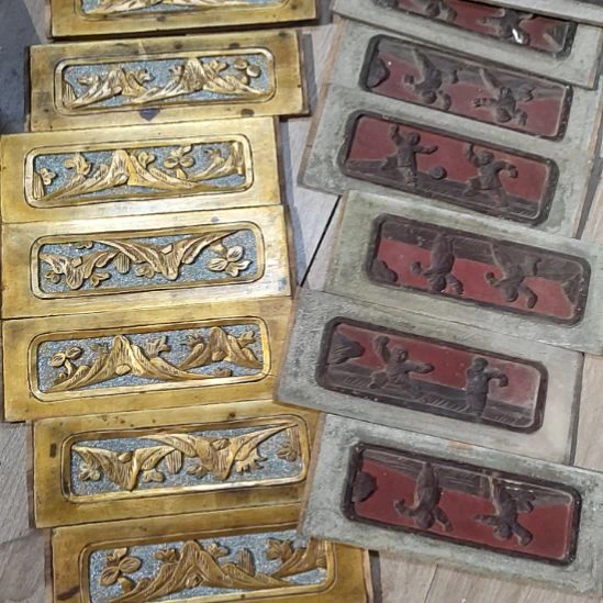 笨***人香榧木老木雕老花板14片