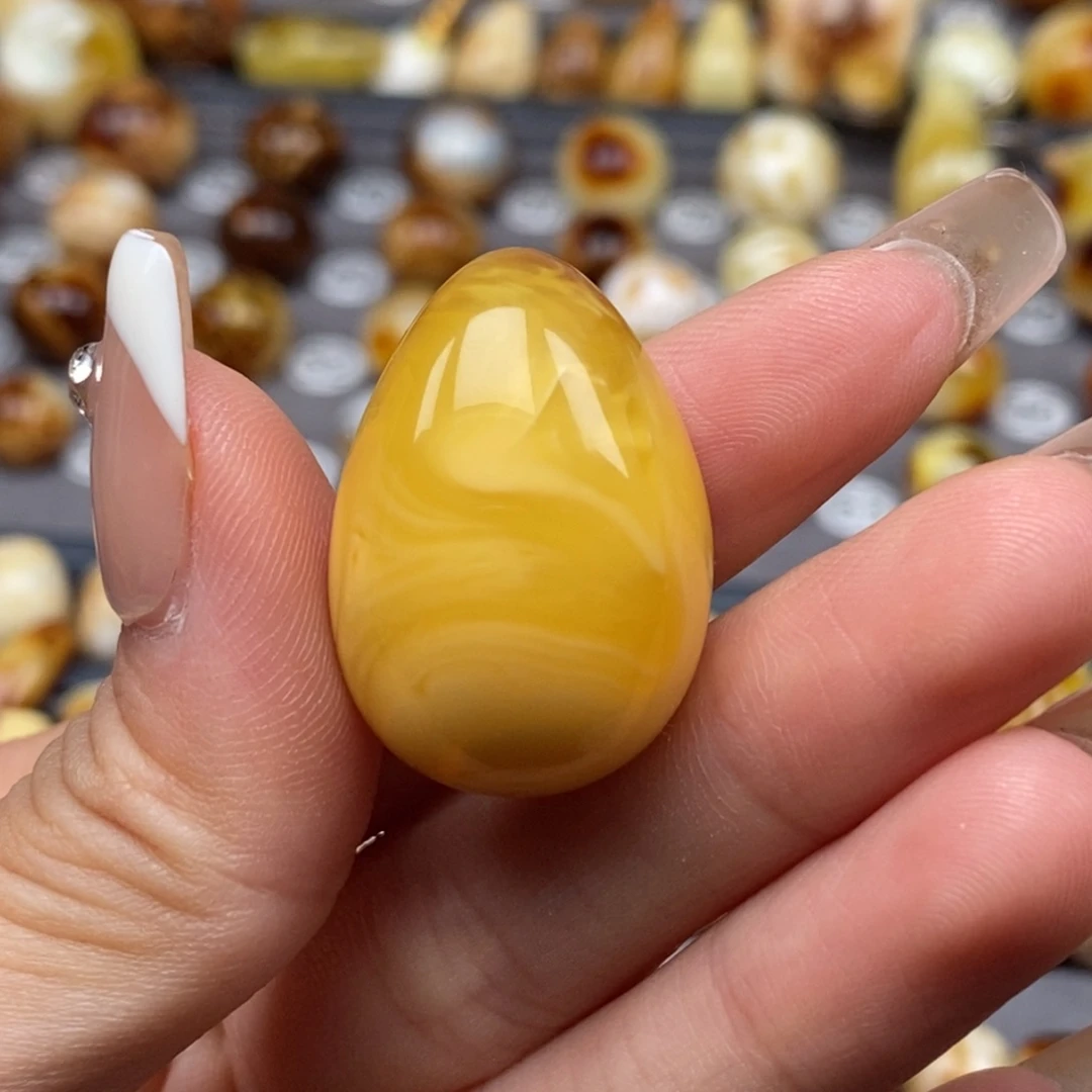 未镶嵌琥珀戒指水滴吊坠