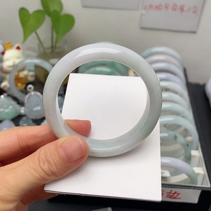 糖***排翡翠未镶嵌手镯51正圈