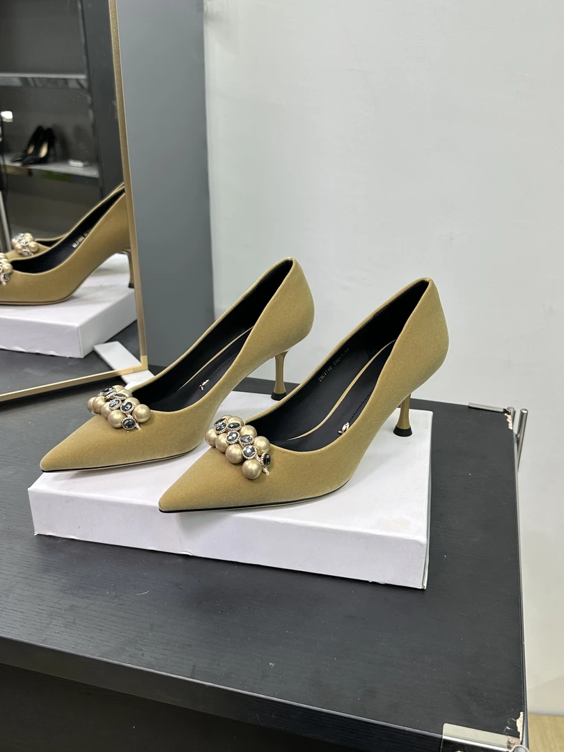 （6厘米）26C1710黄色细跟高跟鞋