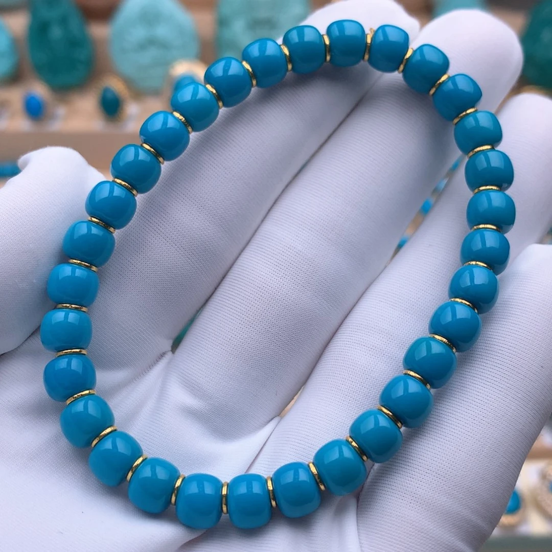 18K金镶嵌绿松石珠宝奇石