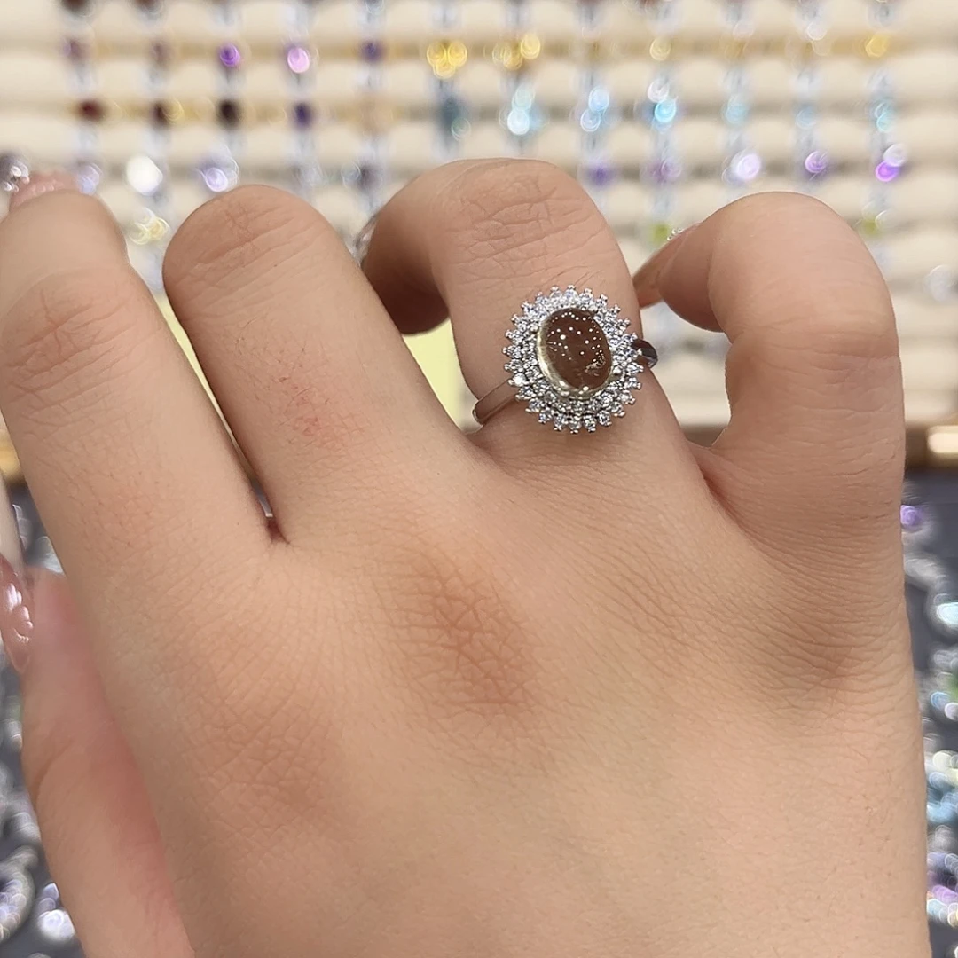 银S925镶嵌黄晶戒指