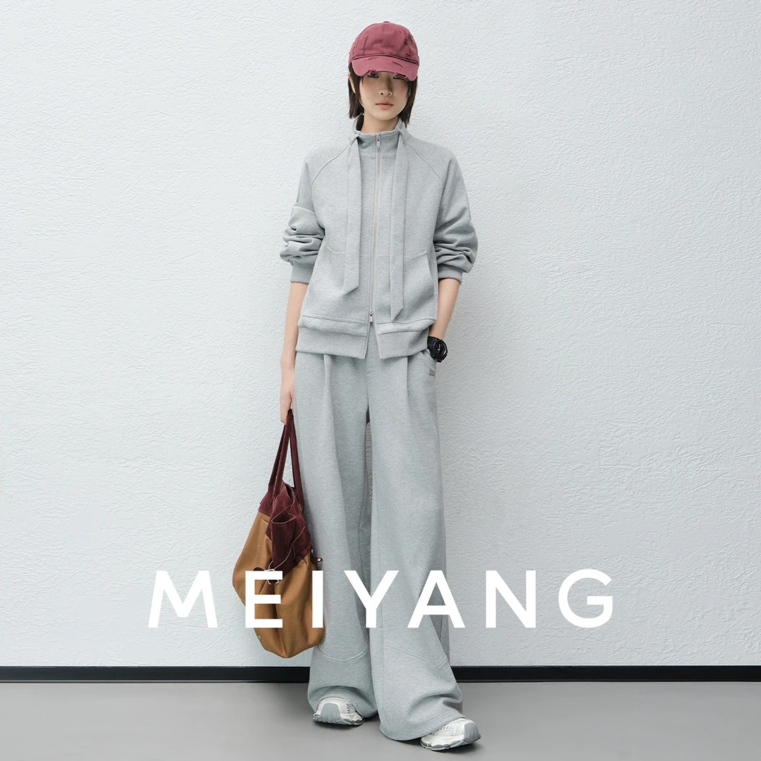 A美洋MEIYANG 飘带套装【商场同款】立领可拆卸飘带上衣休闲裤-周四