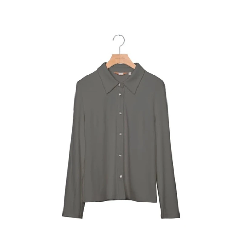 【达人专属】纯色衬衫女装百搭女士休闲4J811591D