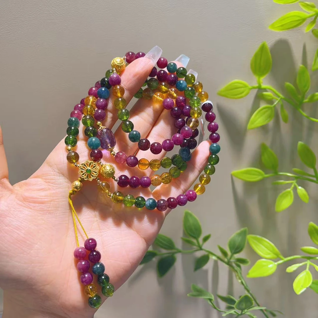 【李哥推荐】18k金碧玺手链6m左右@ZY50325008@