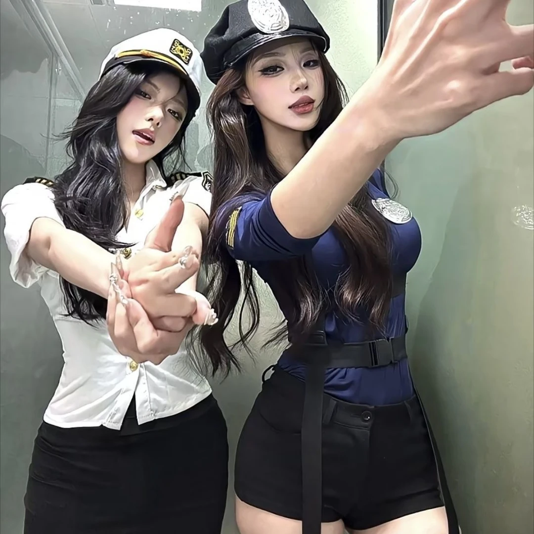 【4662人收藏】陆战队女警高颜值制服一整套连体cos辣妹御姐网红套