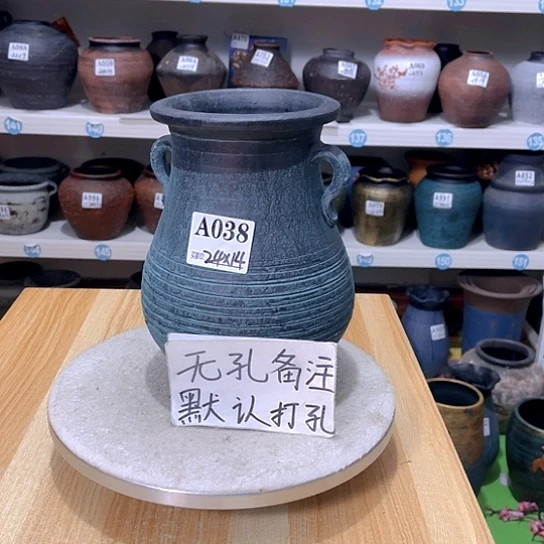 红陶手工制作工艺花盆