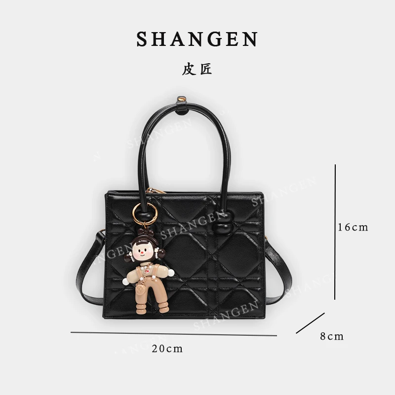 【尚恩CC】SKL-7317-黑色-轻奢时尚女士新款手提单肩斜挎包