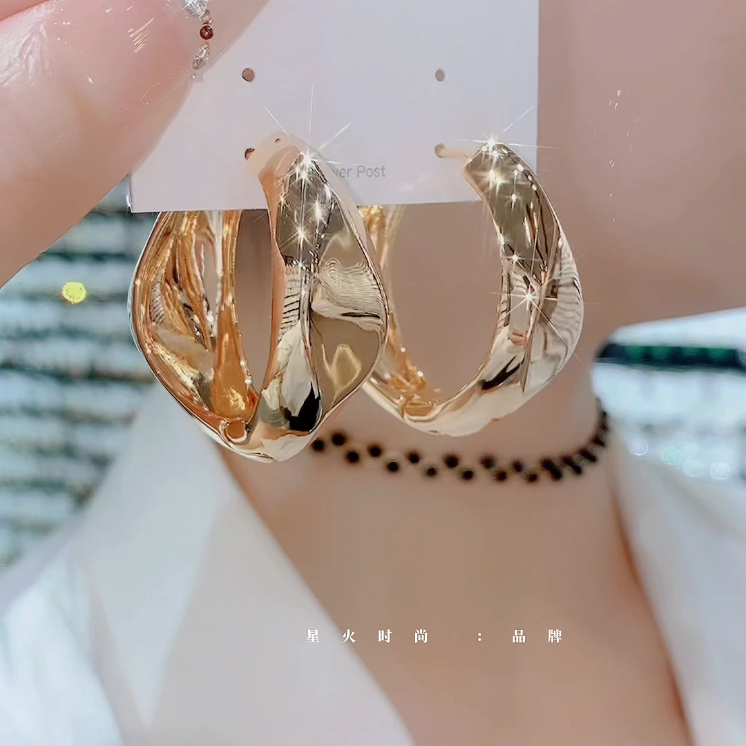 铜合金耳饰 912-潮流大气个性时尚经典洋气显白耳圈耳环大耳圈