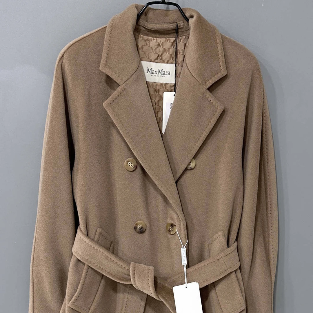 未使用 MaxMara 驼色101801长款大衣/36码/64309
