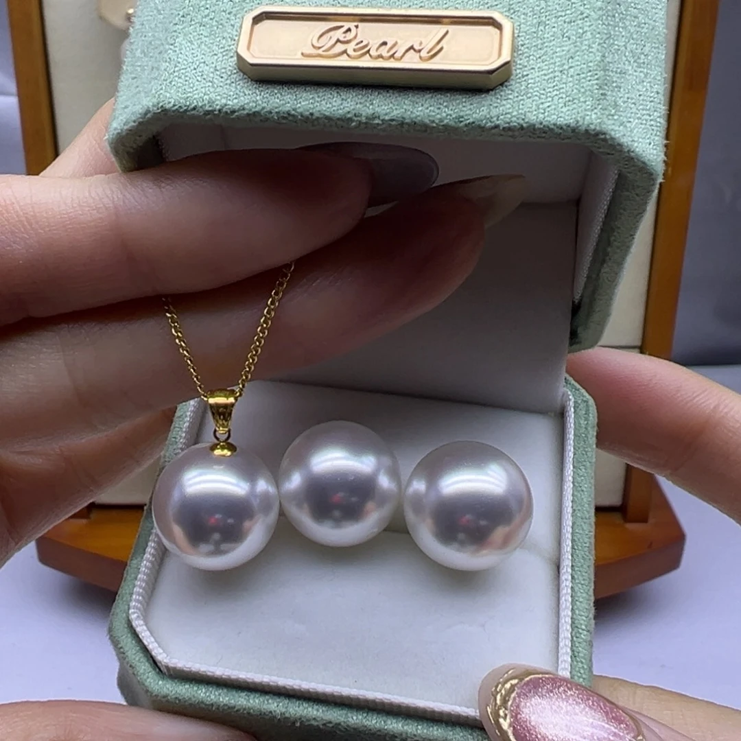 淡水珍珠18K金镶嵌吊坠(赠链)