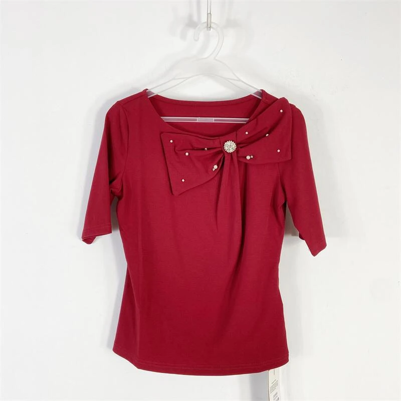 【77衣橱】KTX3620精品女装上衣短袖T恤气质轻奢【红人上新】