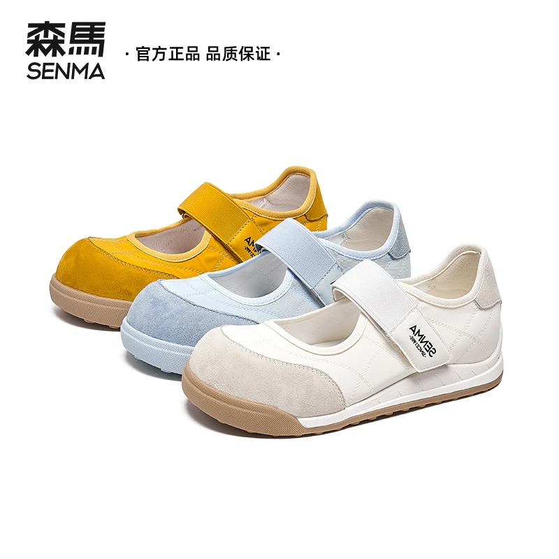 SENMA/森马浅口女鞋新款夏季透气魔术贴软底百搭休闲玛丽珍德训鞋