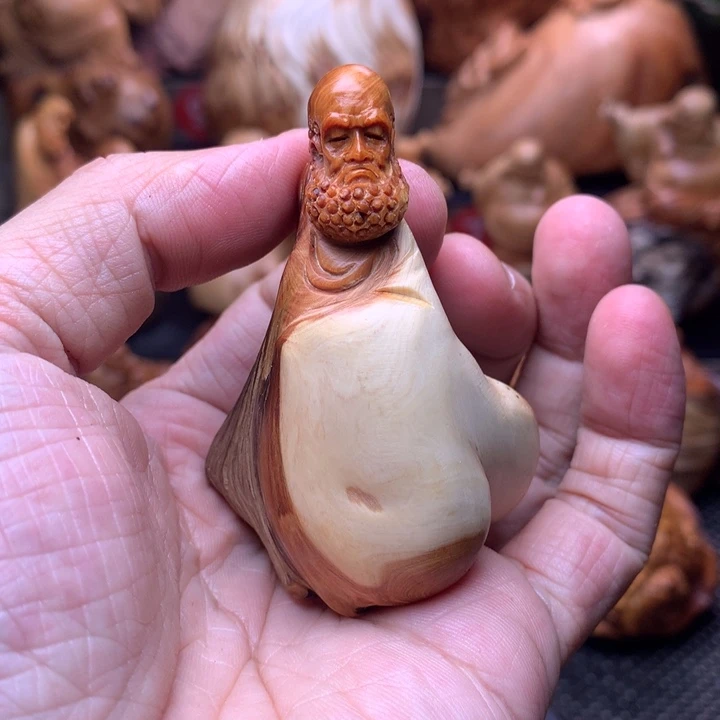 柏木（崖柏）崖柏陈化料手把件