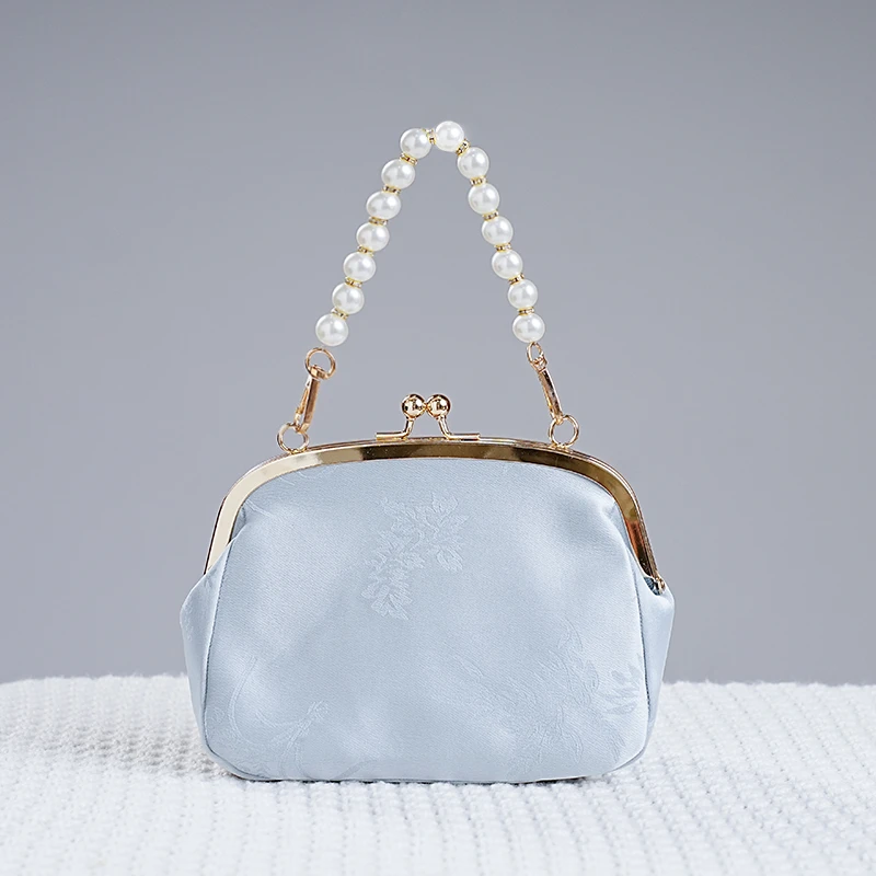 包包女士新款珍珠手提包新中式国风复古搭配马面裙手拎包