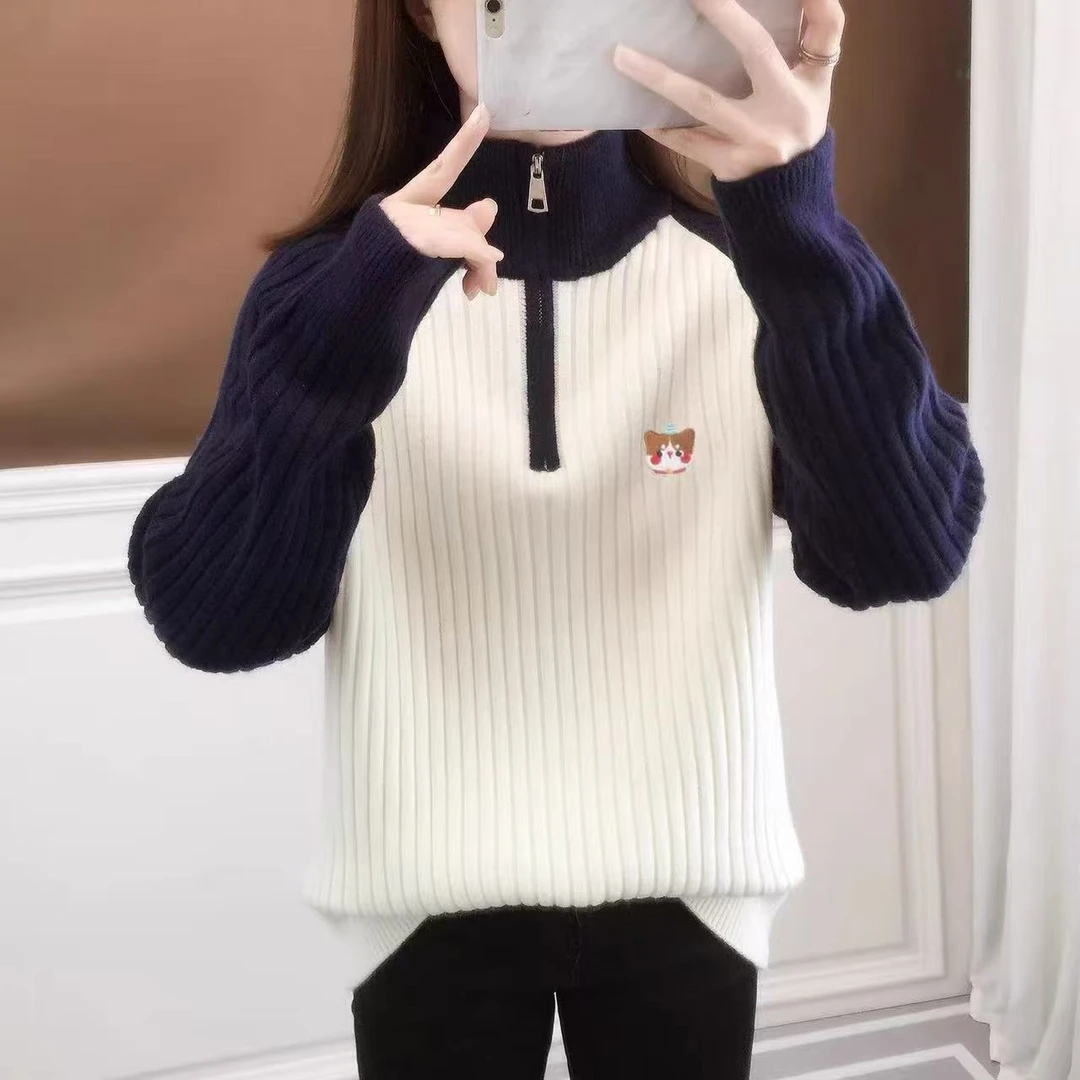 12女大童毛衣秋冬装新款13岁洋气少女孩秋冬15初中生打底针织衫厚