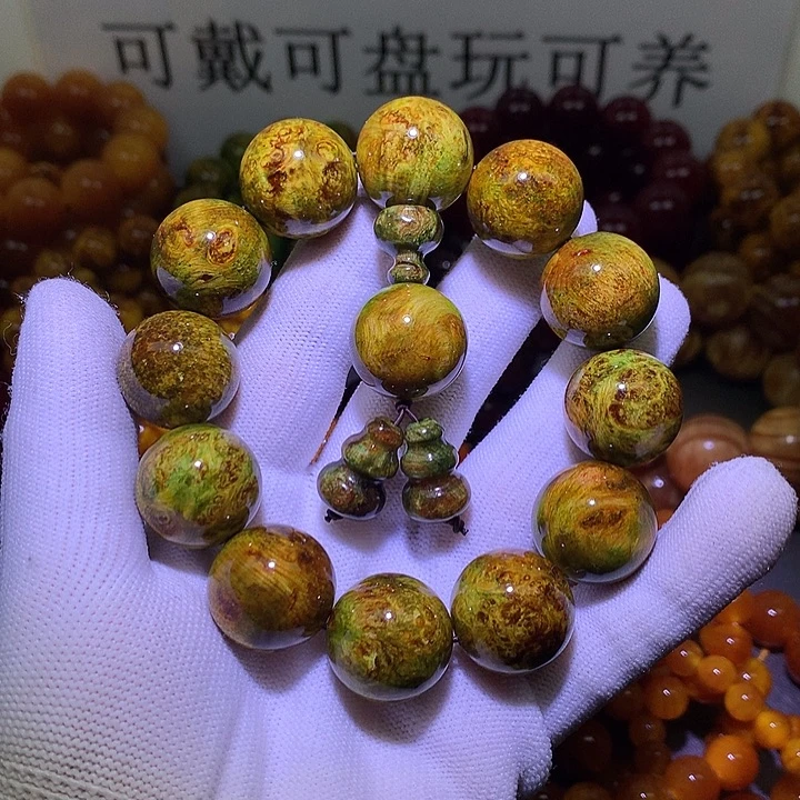 松木（琥珀木）手串/手链2.0 水墨丹青高货