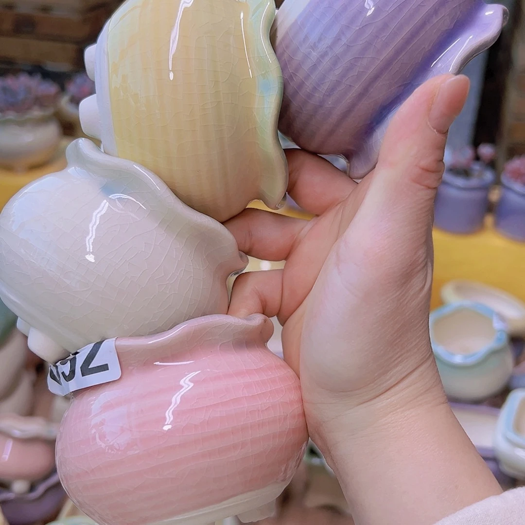 红陶陶瓷花盆当场满12包邮