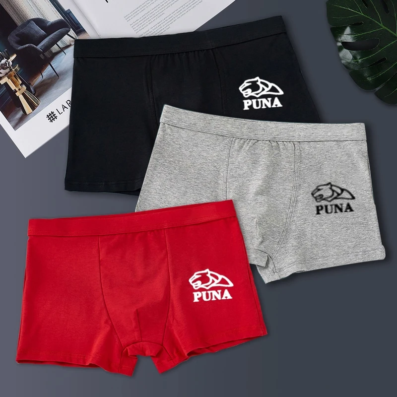 RSRDDY3条装男生内裤男纯棉新款设计潮牌运动平角裤透气短裤