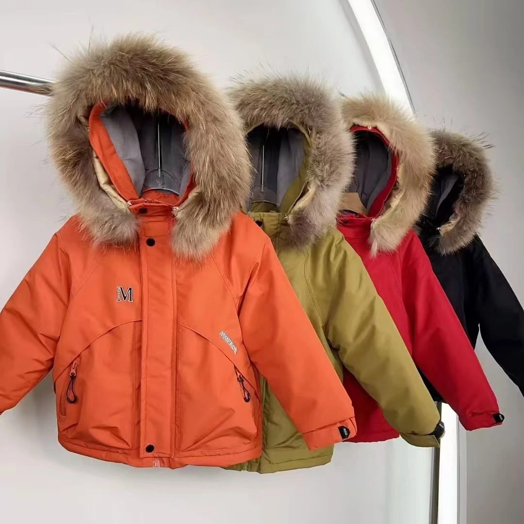 【石榴妈】中大童冲锋衣毛领棉服加棉加厚三防外套亲子G383-1