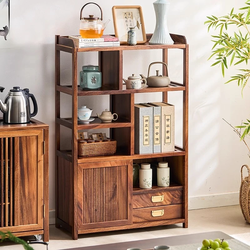 南美胡桃木整装博古架