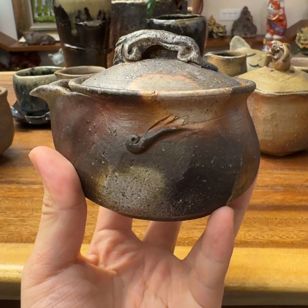 暗***瑰柴冈信义备前烧宝瓶福利一口价