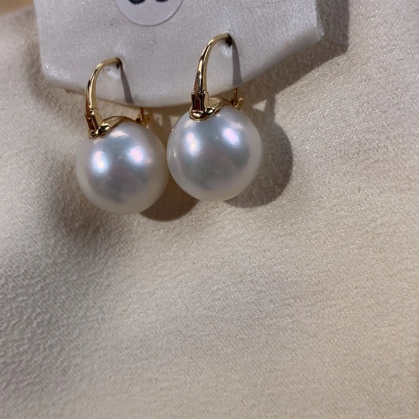 【闪购商品】淡水珍珠耳饰18K金镶嵌