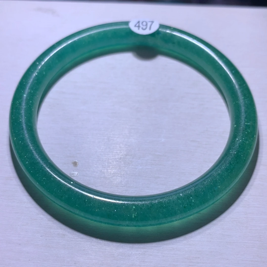 手镯银S925镶嵌水晶蓝绿草莓晶57.9圈497