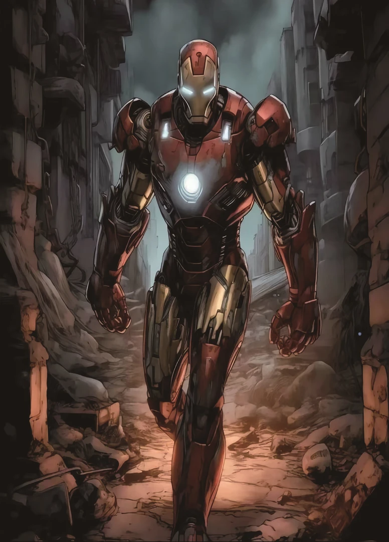 红色钢铁侠40cm*60cm装饰画