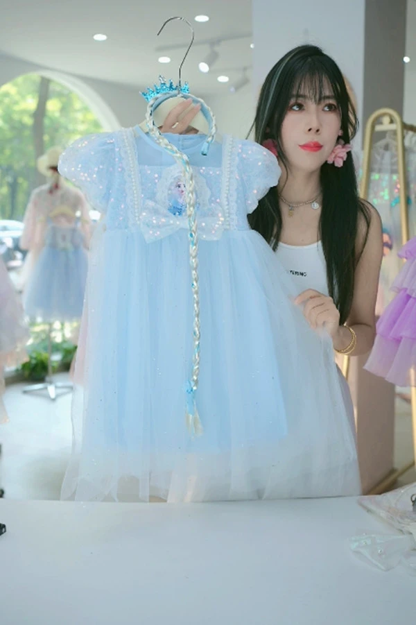 发箍 爱莎 兰 粉 女童春夏季连衣裙公主裙【甲辰实体童装如皋店】