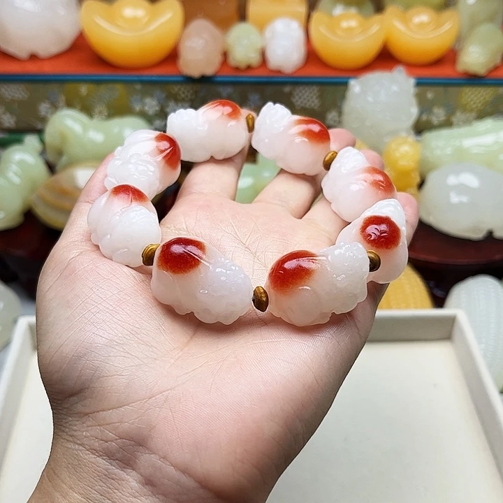 依***你石材貔貅手把手串