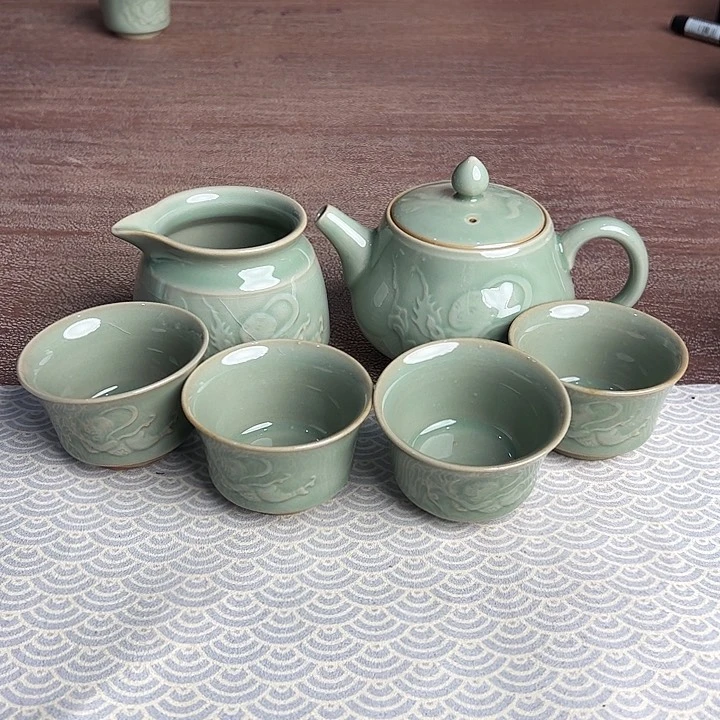 龙泉云间青瓷小米茶器