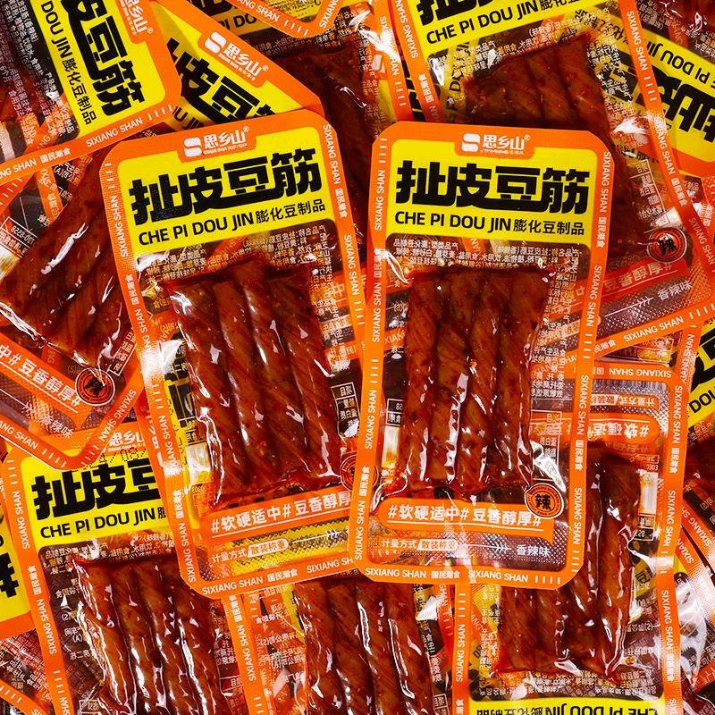 思乡山扯皮豆筋香辣豆卷独立小包装零食辣条儿时怀旧休闲解馋食品