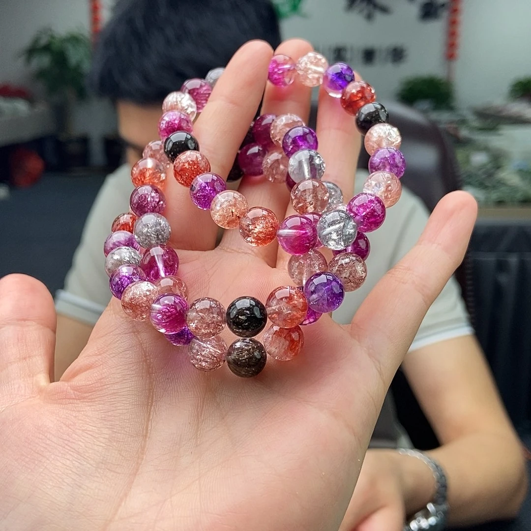 未镶嵌颈饰水晶手串 颜色多样性发拍一发一