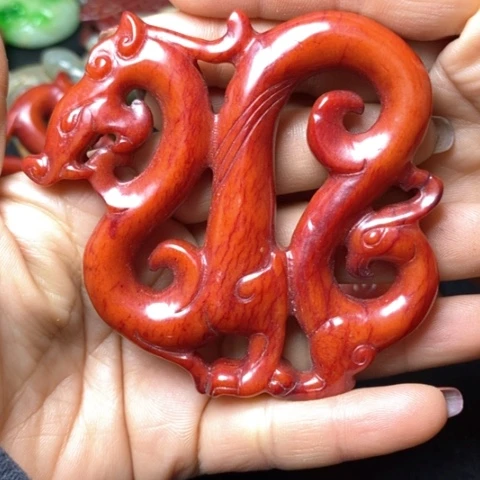 白玉菩提吊坠功**海摆件