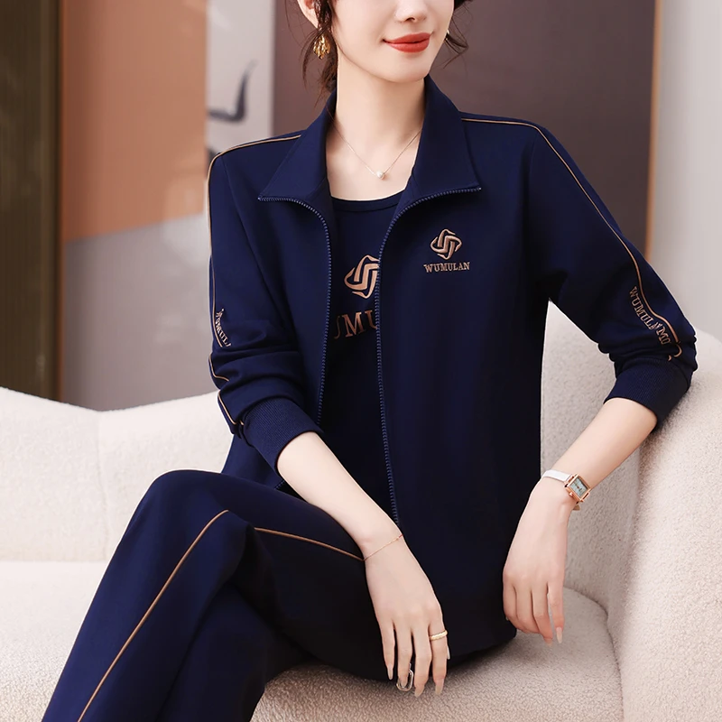 JOZDICE/纪治迪哲运动套装秋季显瘦休闲细腻丝滑保暖运动服套装女