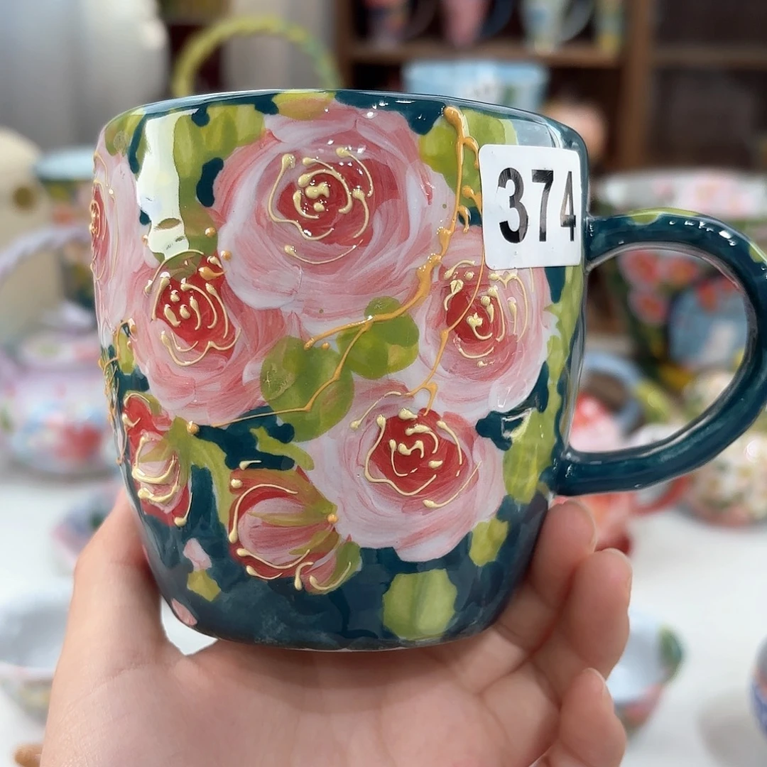 景德镇手绘高温釉下彩陶瓷茶具
