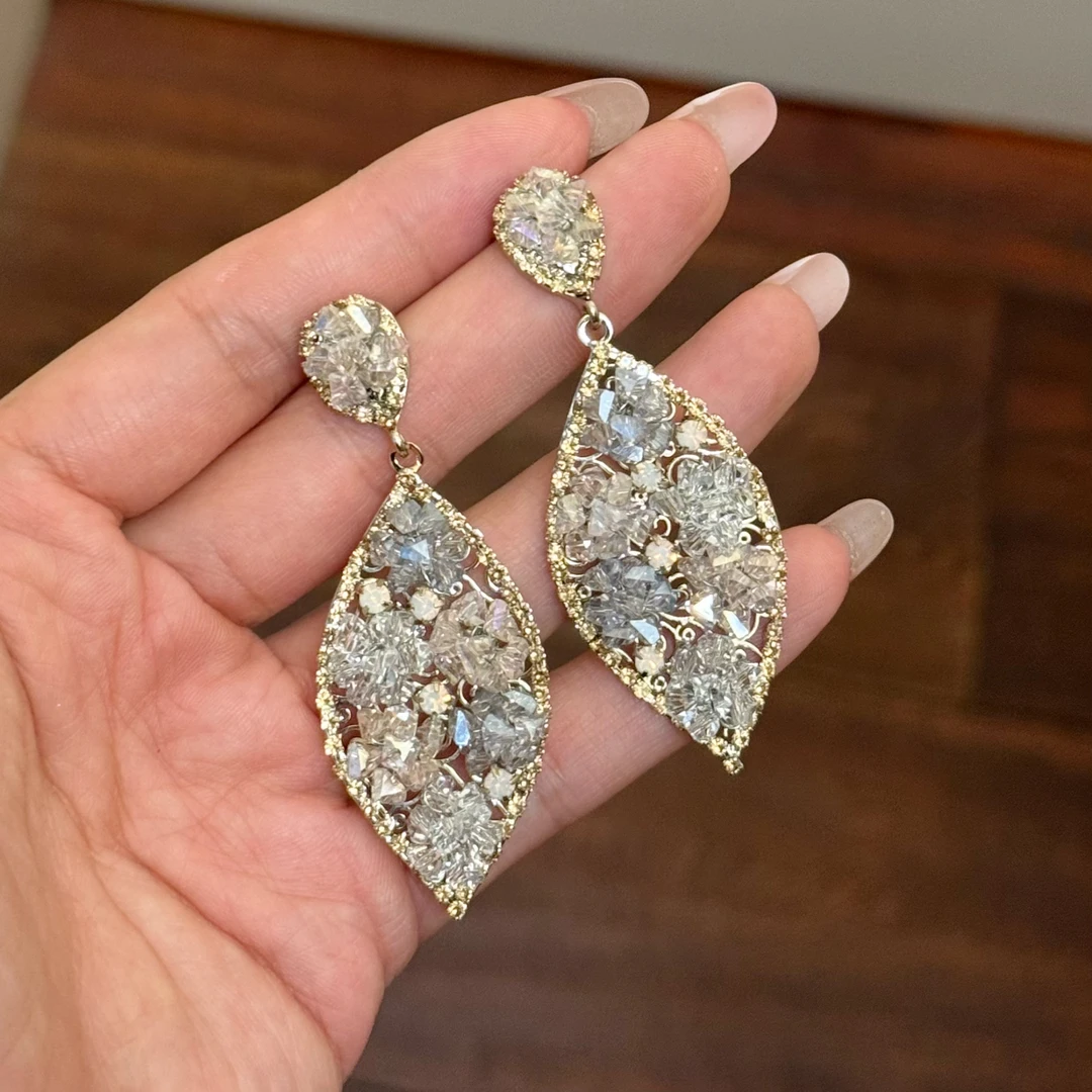 铜合金合成锆石耳饰 E0620 东大门定制波西米亚度假耳环