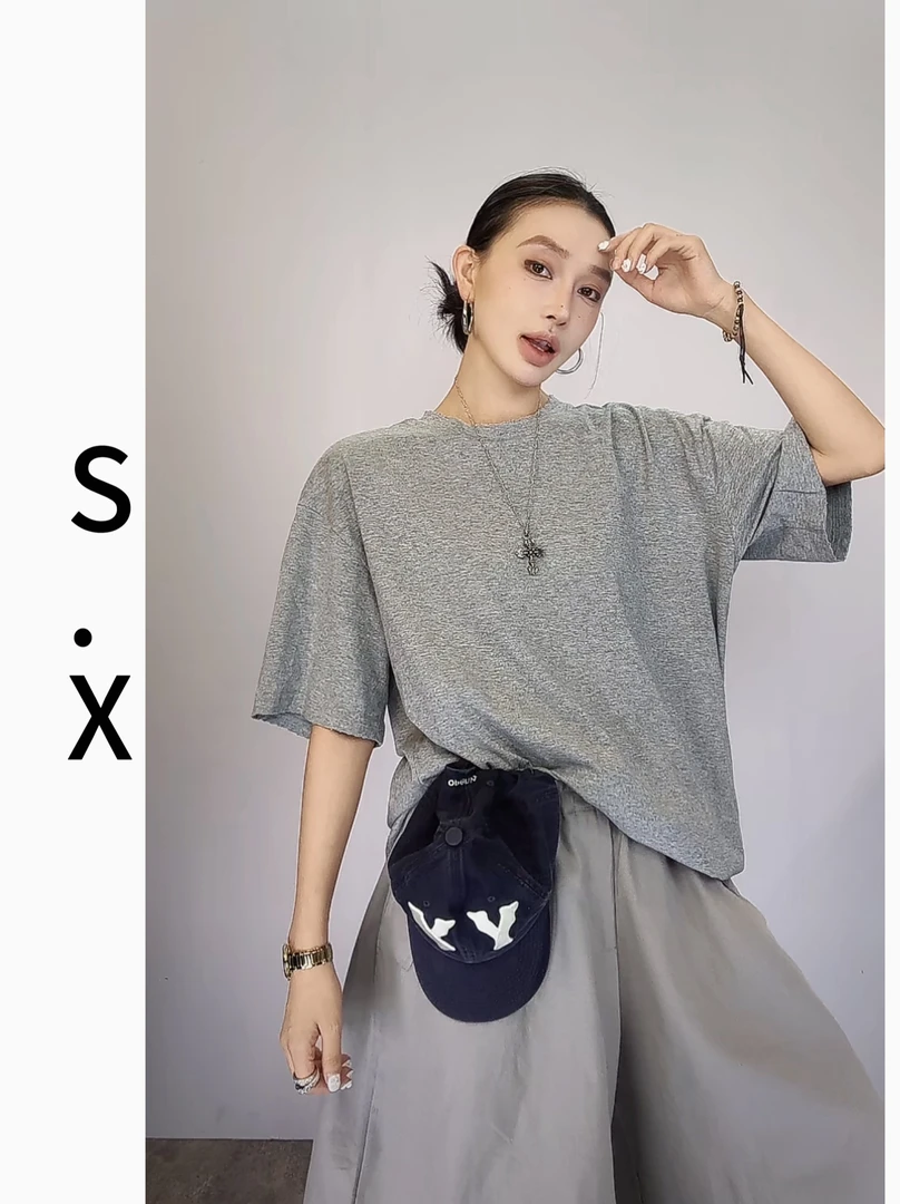 S.X 2025夏新款自制净版破边短袖T恤