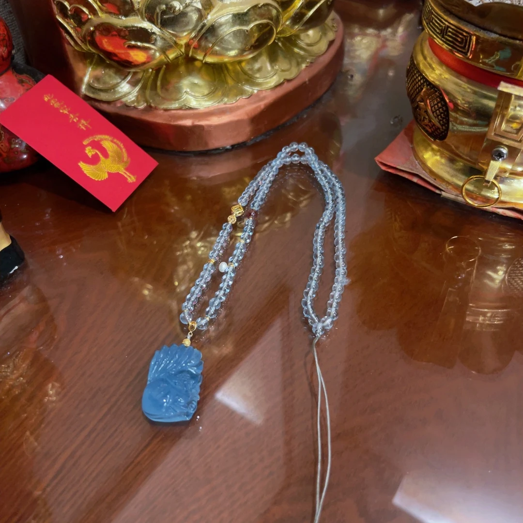 蓝宫调 老料海宝蓝吊坠 十三年奉孤品 M416