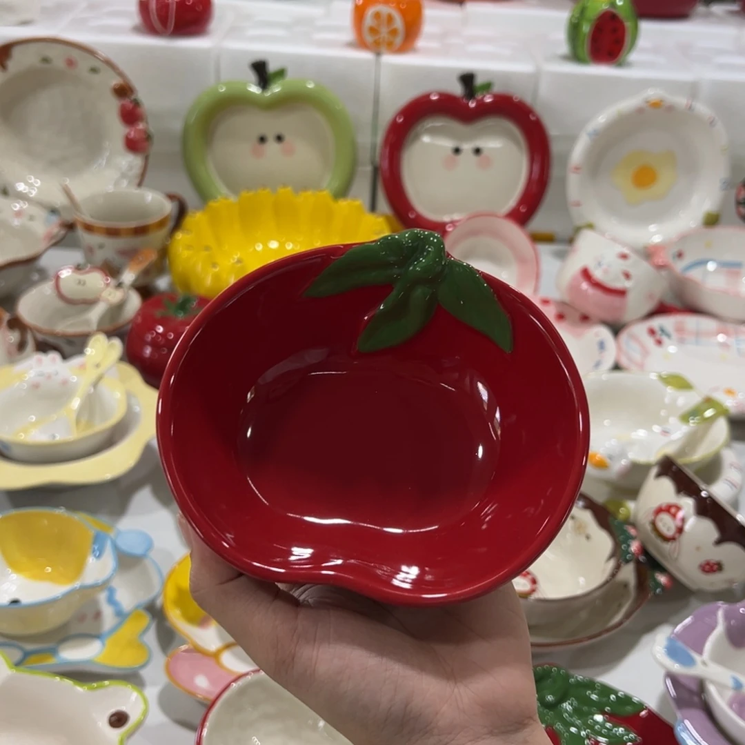 摆件高温陶瓷釉下彩正品西红柿