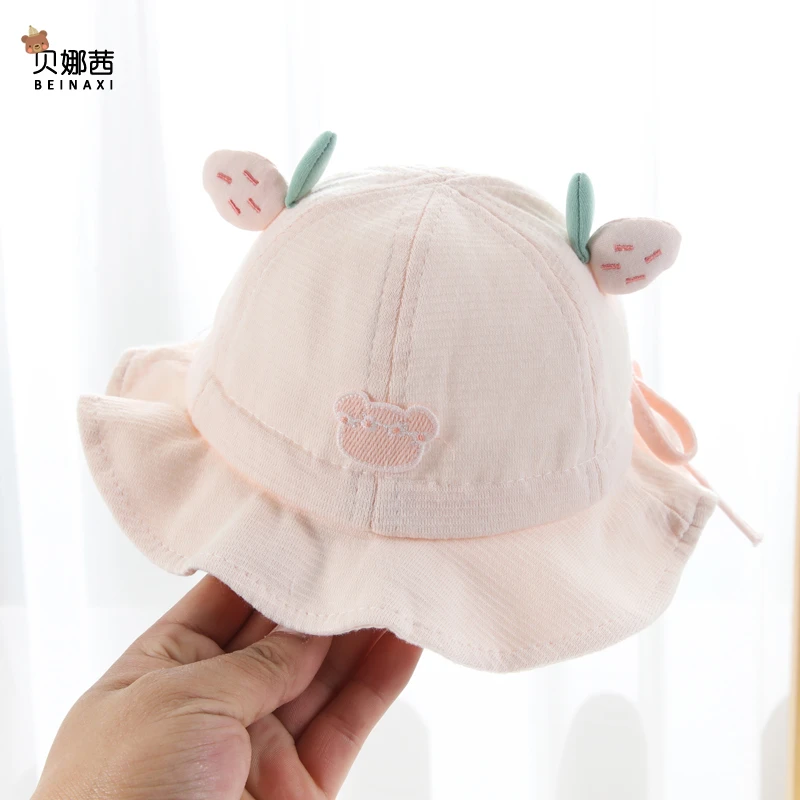 Beinaqian/贝娜茜婴儿帽子春秋季薄款宝宝防晒女遮阳帽婴幼儿夏