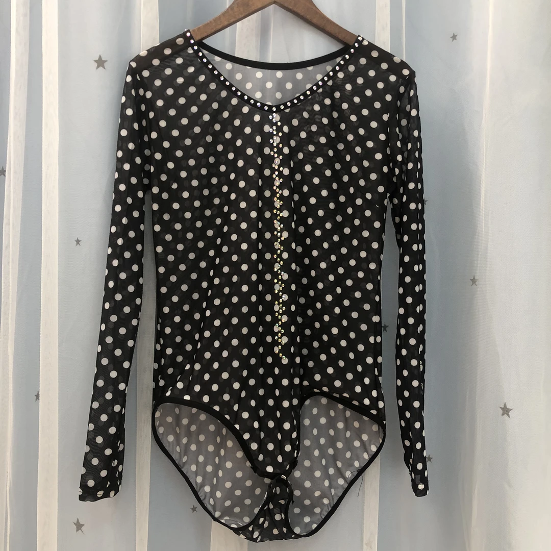 拉丁舞伦巴舞流苏现代舞上衣舞蹈练功服连体服服装